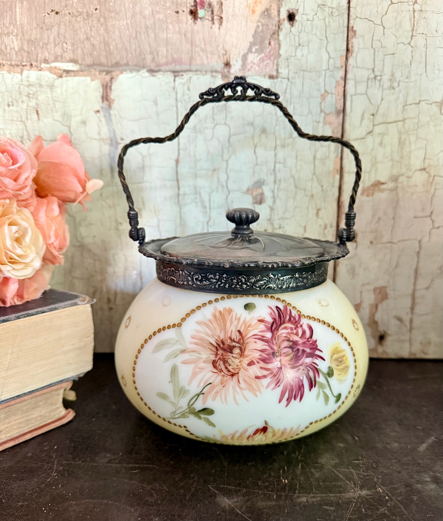 Antique Pairpoint Victorian Biscuit Jar