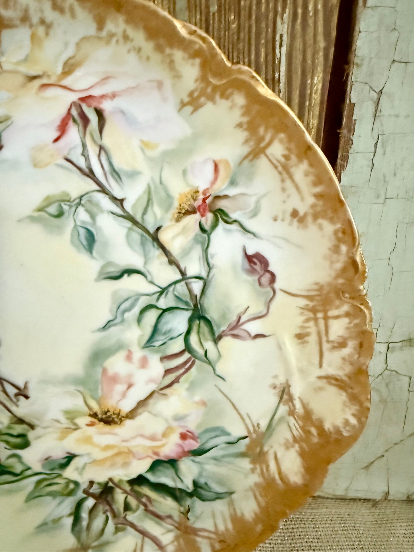 French Limoges Floral Plate