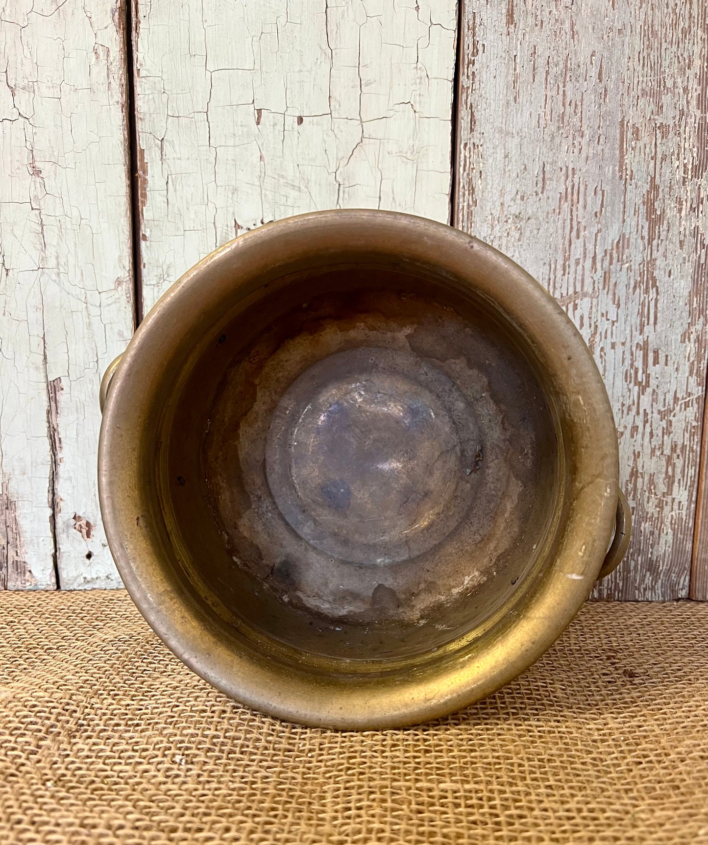 Brass Jeweled Planter
