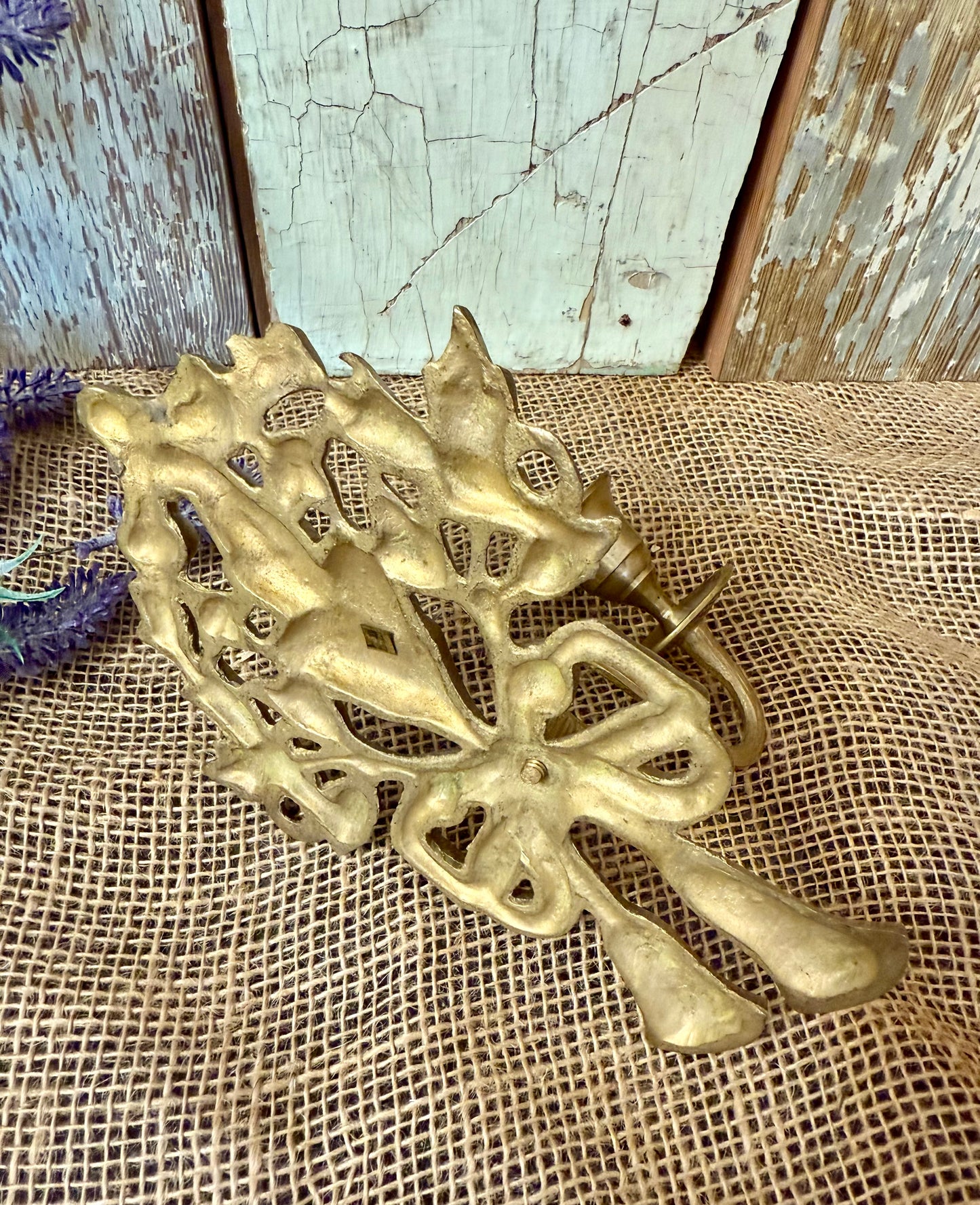 Brass Candle Sconce