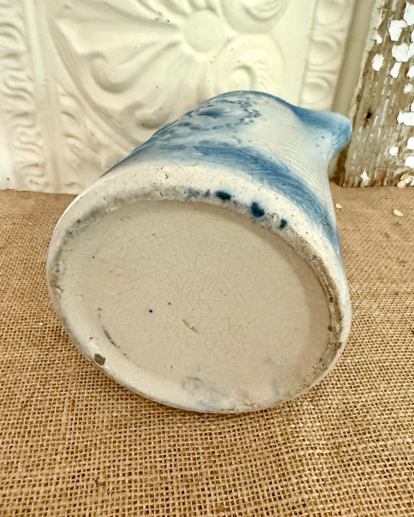 Antique Salt Glazed Apricot Pitcher