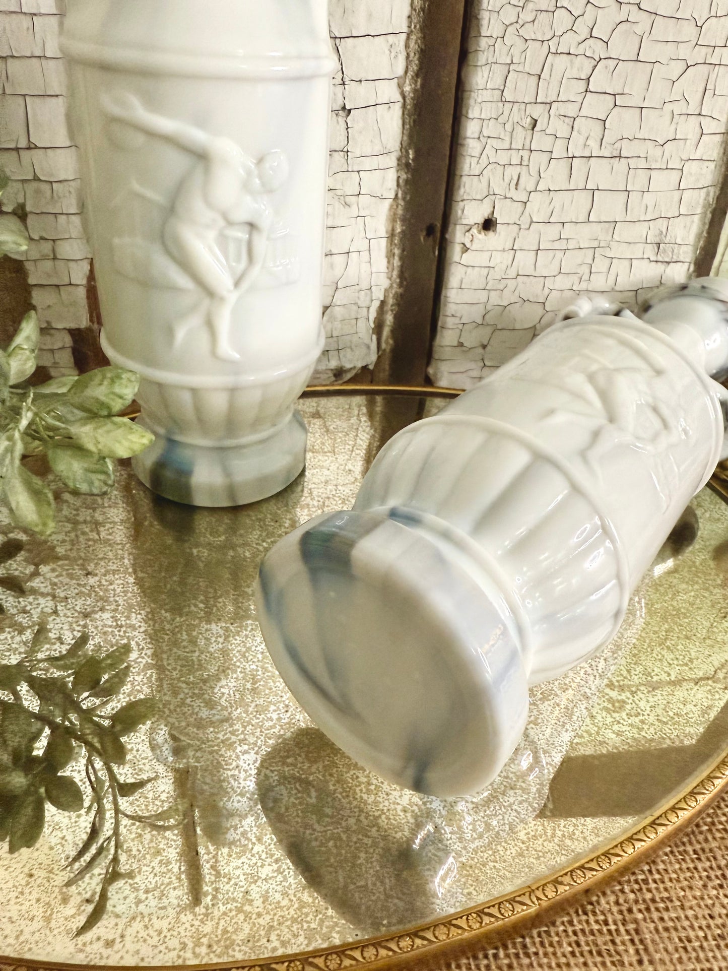 Vintage Jim Beam Slag Glass Decanters
