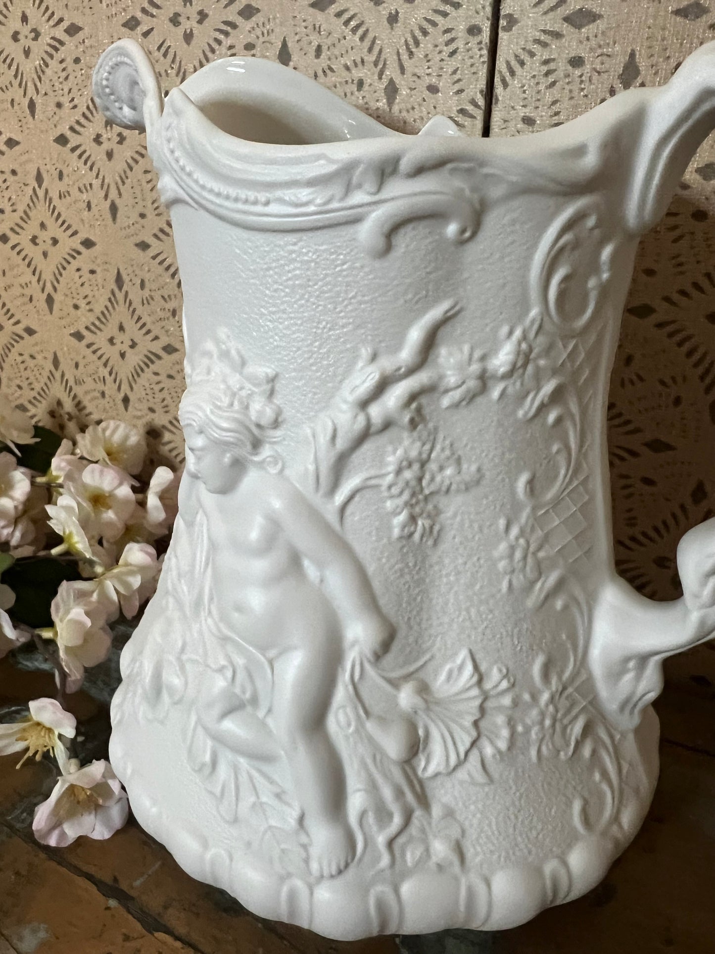 Portmeirion White Cherub Pitcher