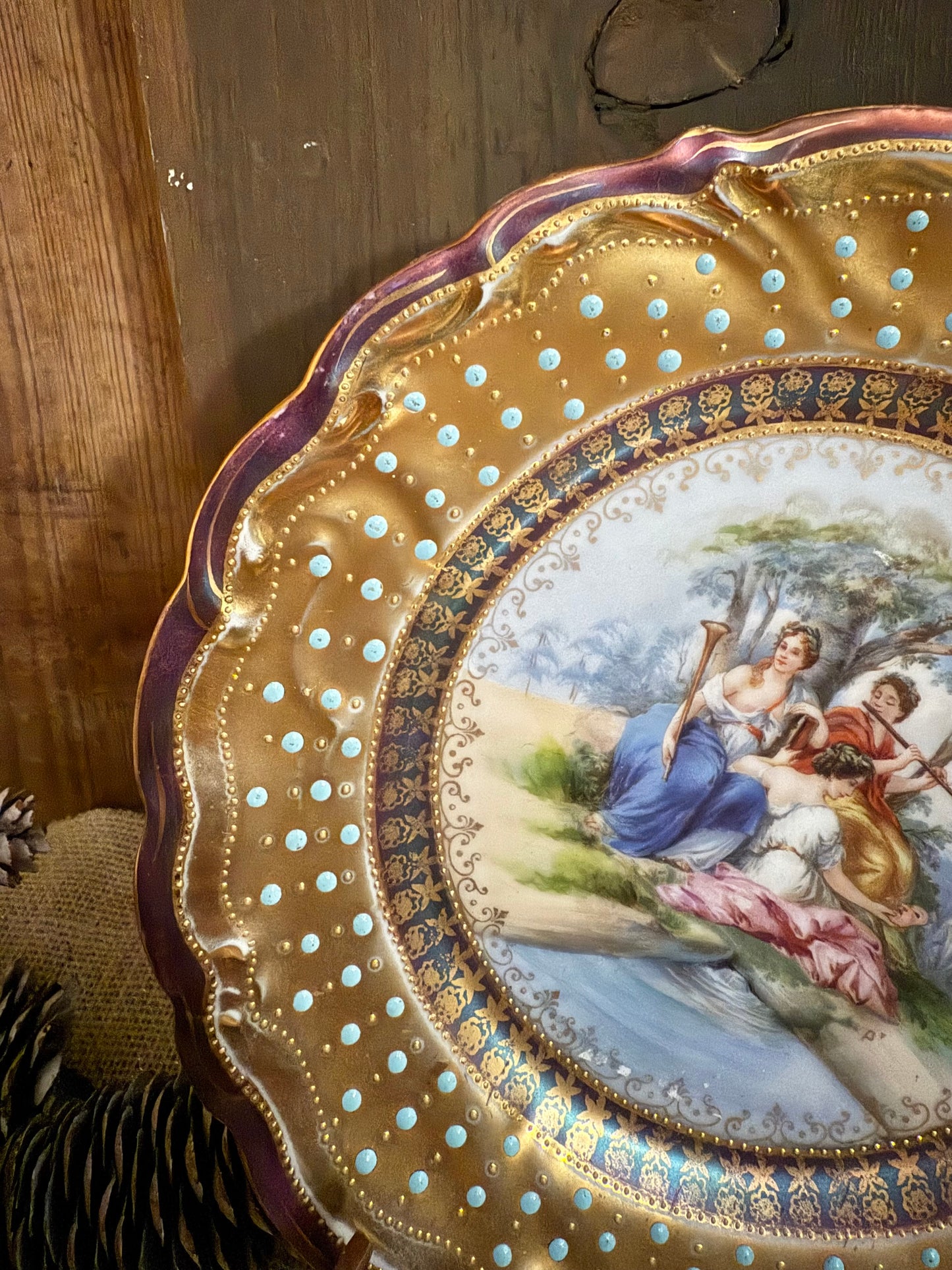 German Courting Couple Plate