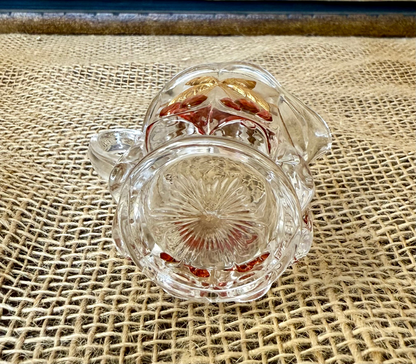 Mosser Glass Cherry & Cable Creamer