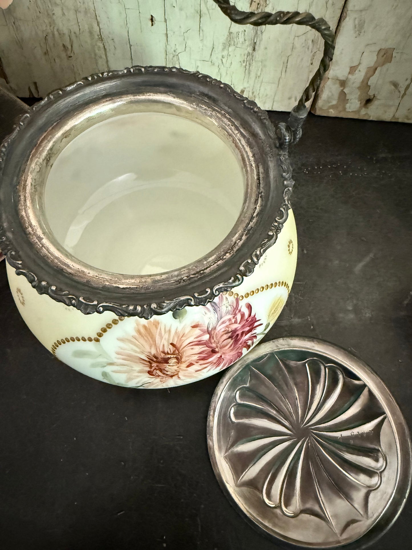 Antique Pairpoint Victorian Biscuit Jar