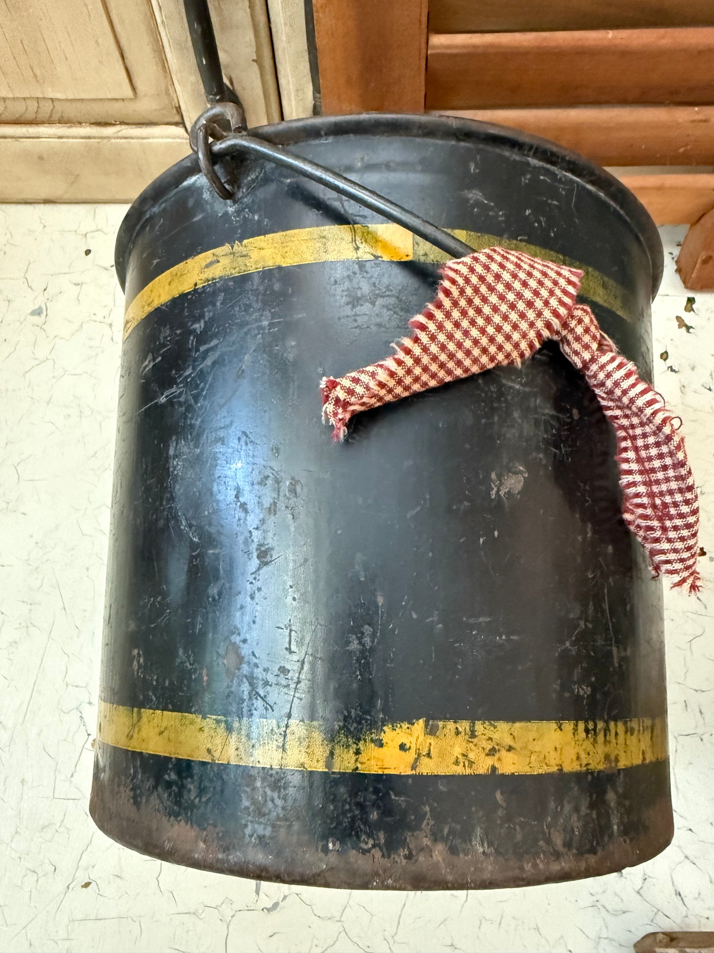 Antique Fireman's Ash Bucket