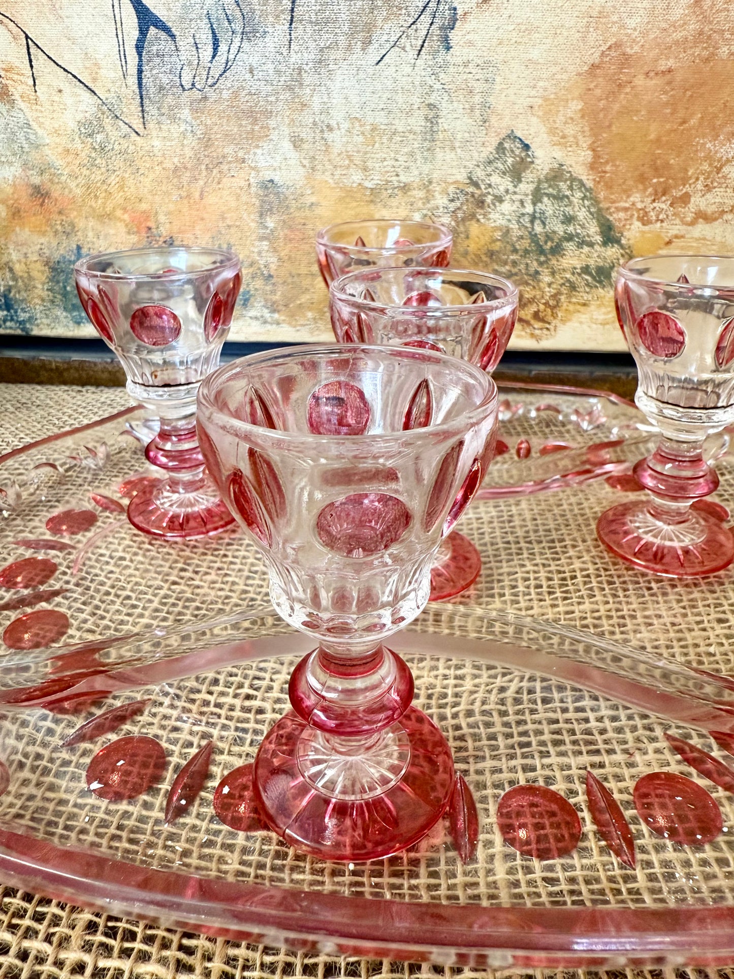 Indiana Colony Classique Ruby Red Flash Glass Set