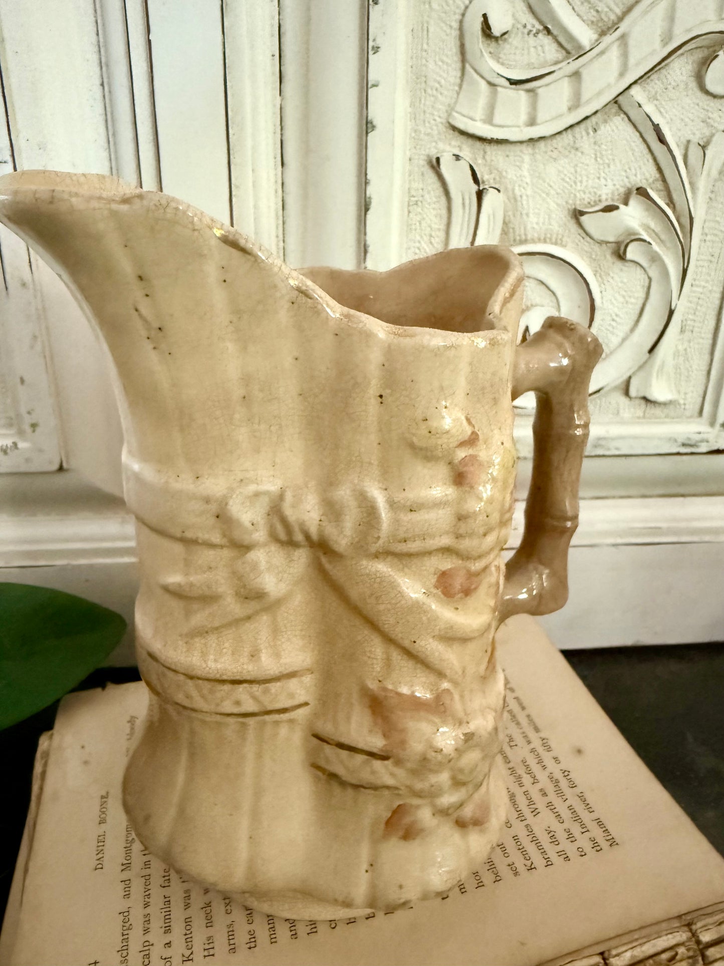 Floral Pitcher with Bow Detail
