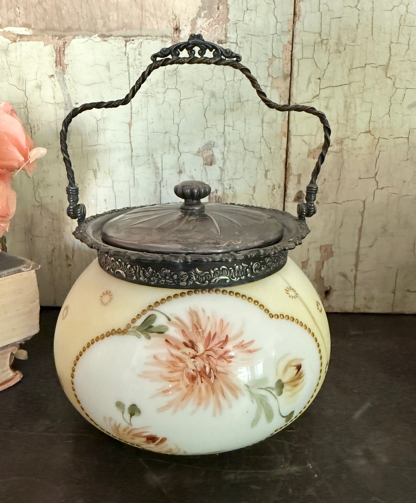 Antique Pairpoint Victorian Biscuit Jar