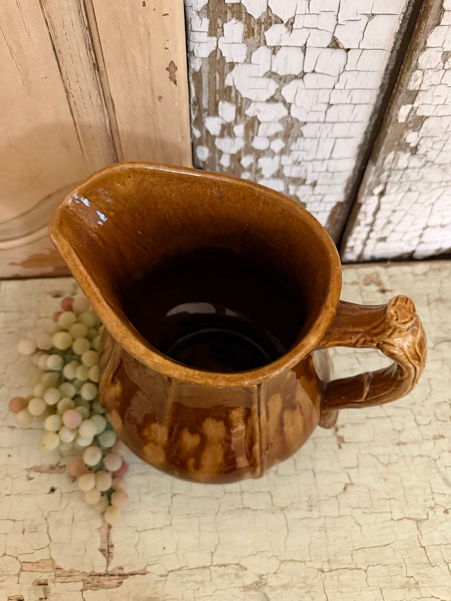 Antique Rockingham Pitcher
