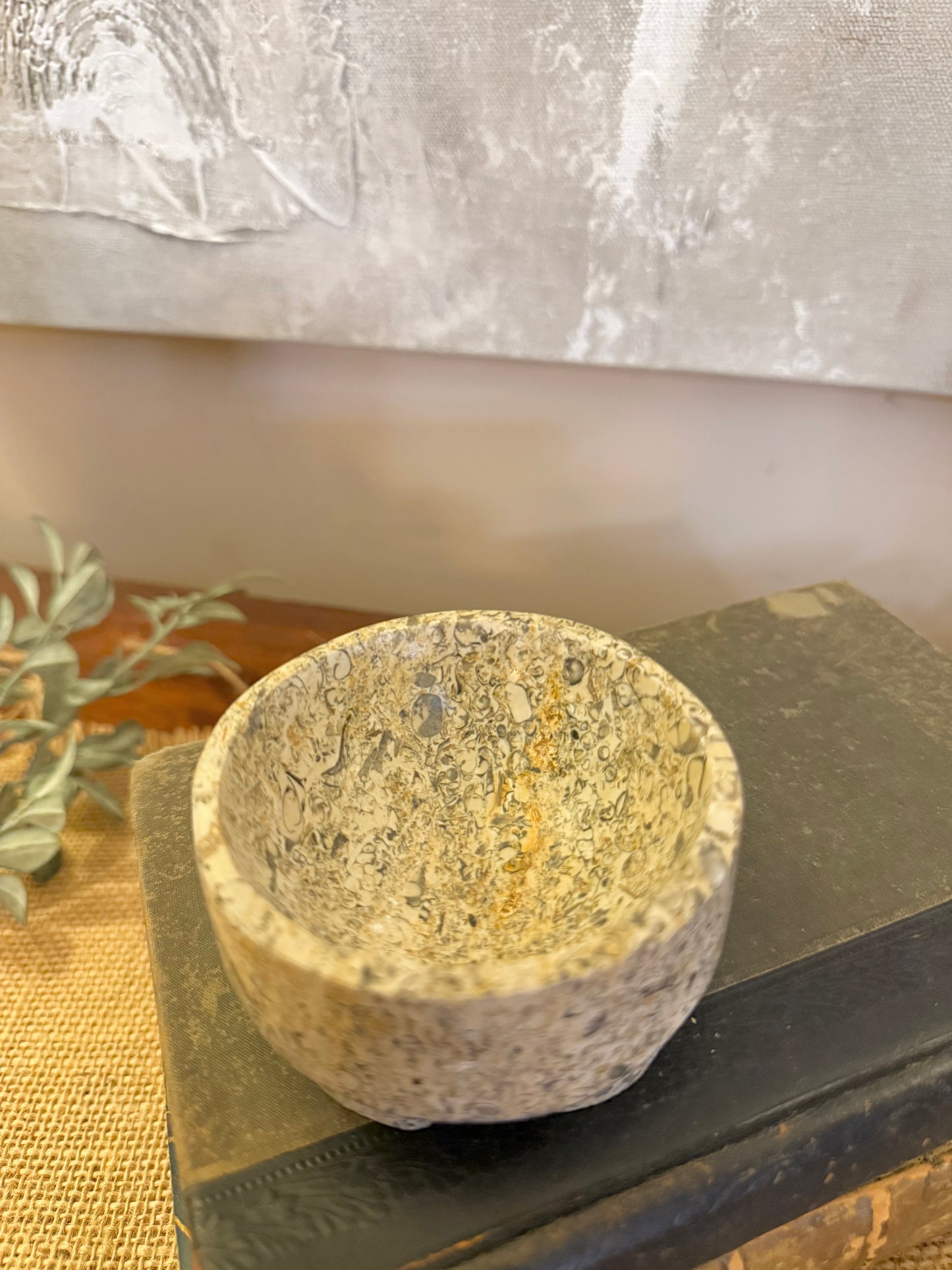 Fossil Stone Mortar & Pestle