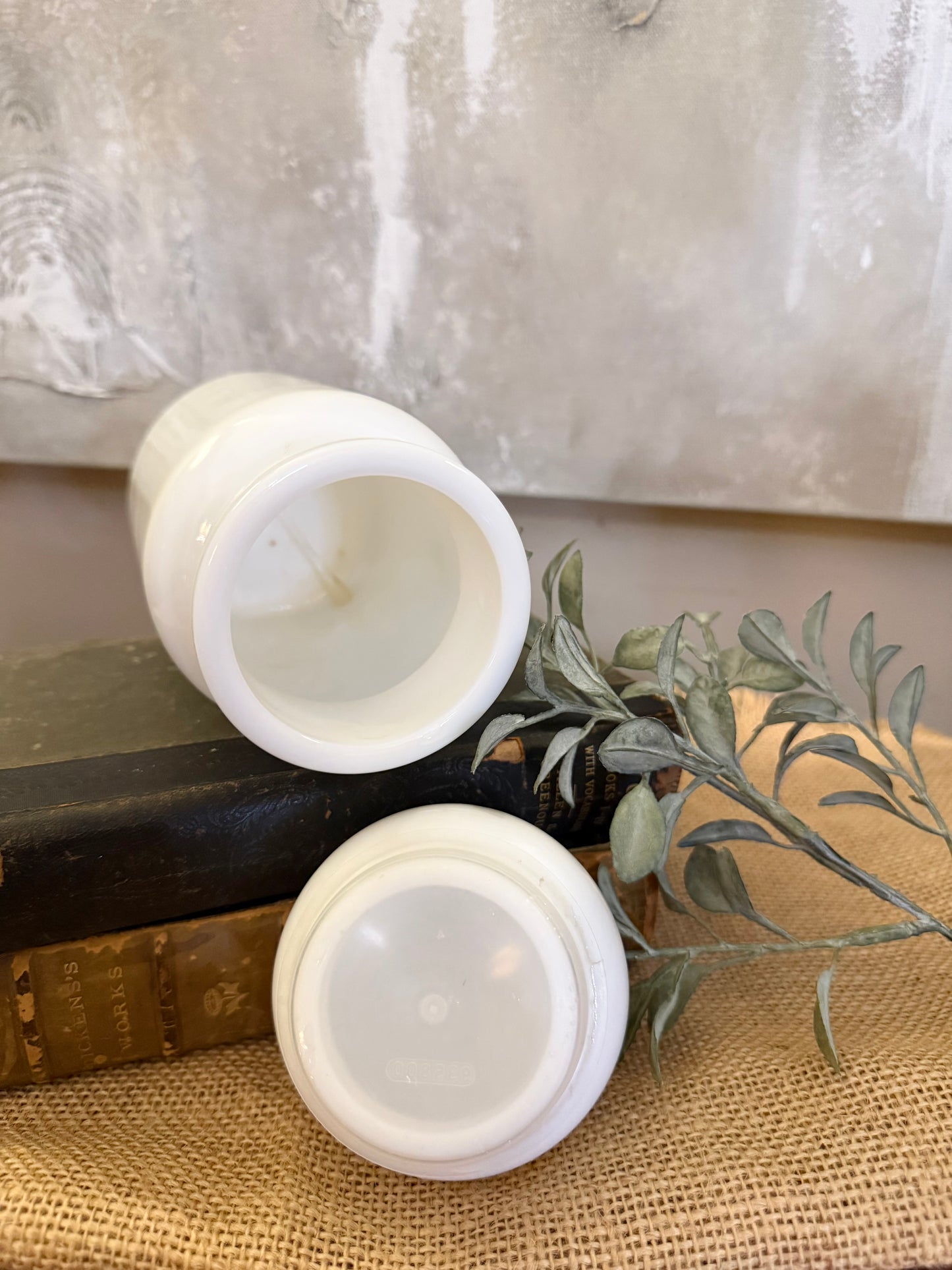 Milk Glass Apothecary Jar, Belgium