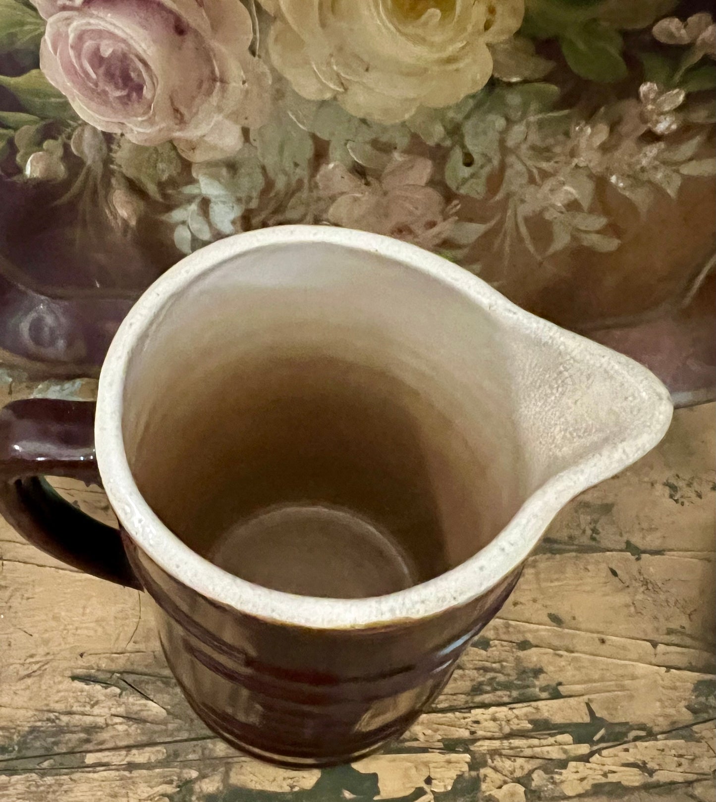 Brown Stoneware Pottery Pitcher