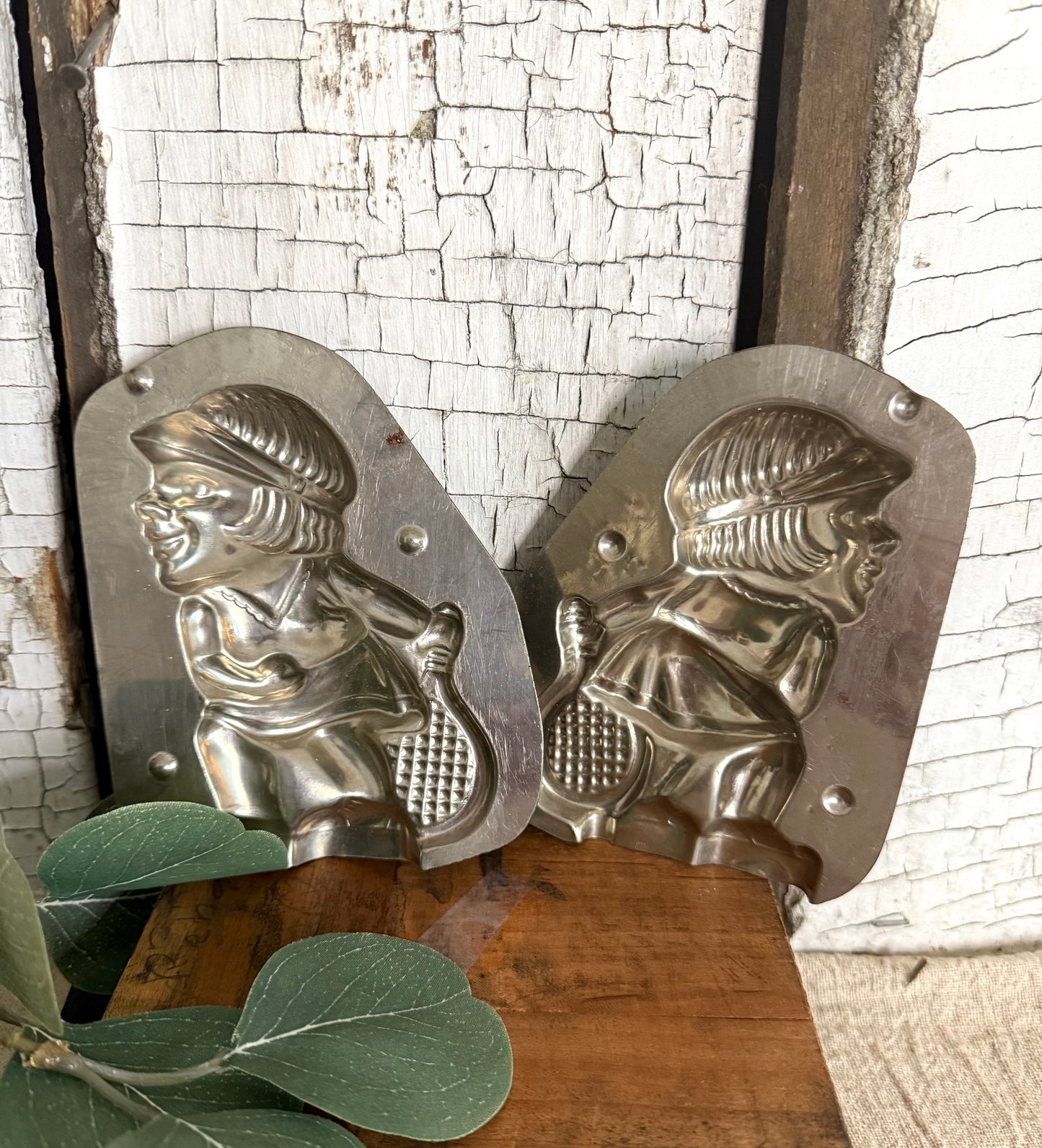 Antique Tennis Girl Chocolate Mold