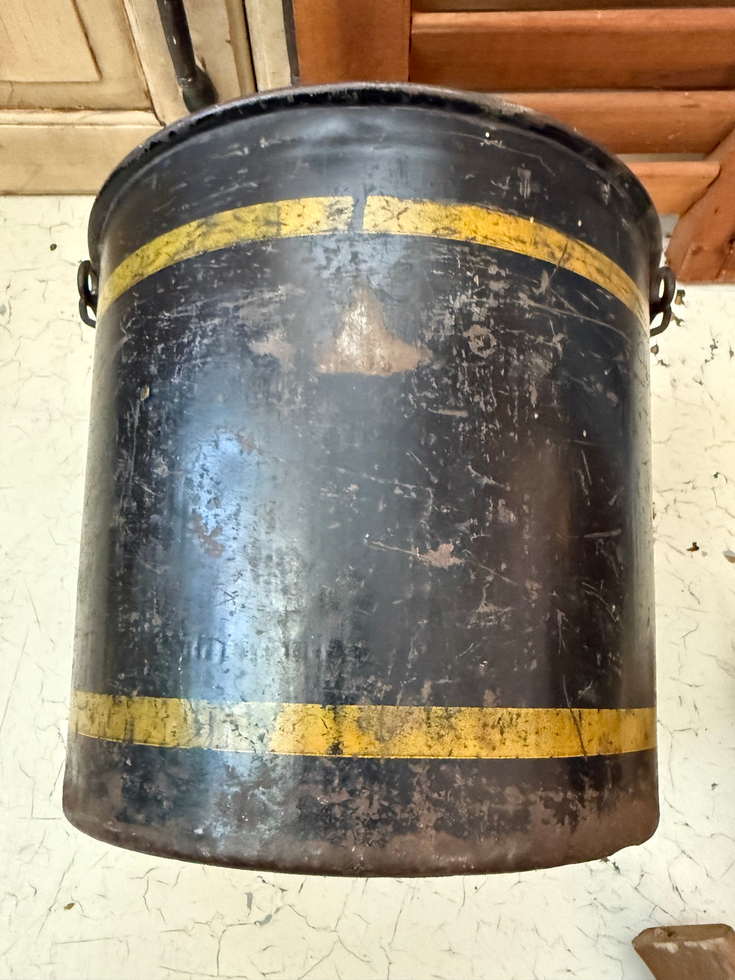 Antique Fireman's Ash Bucket