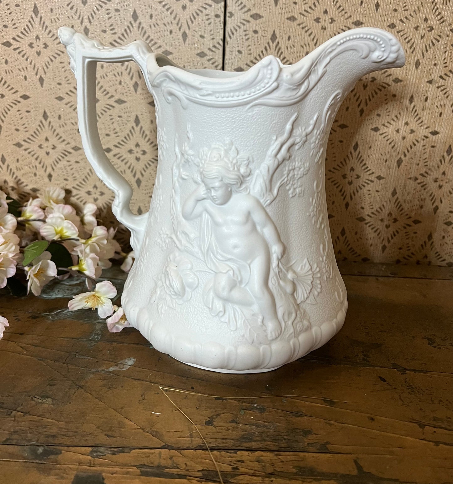 Portmeirion White Cherub Pitcher