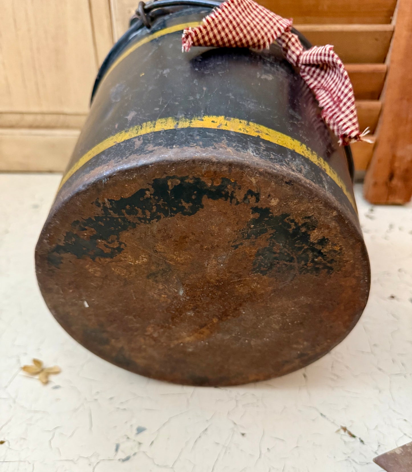 Antique Fireman's Ash Bucket