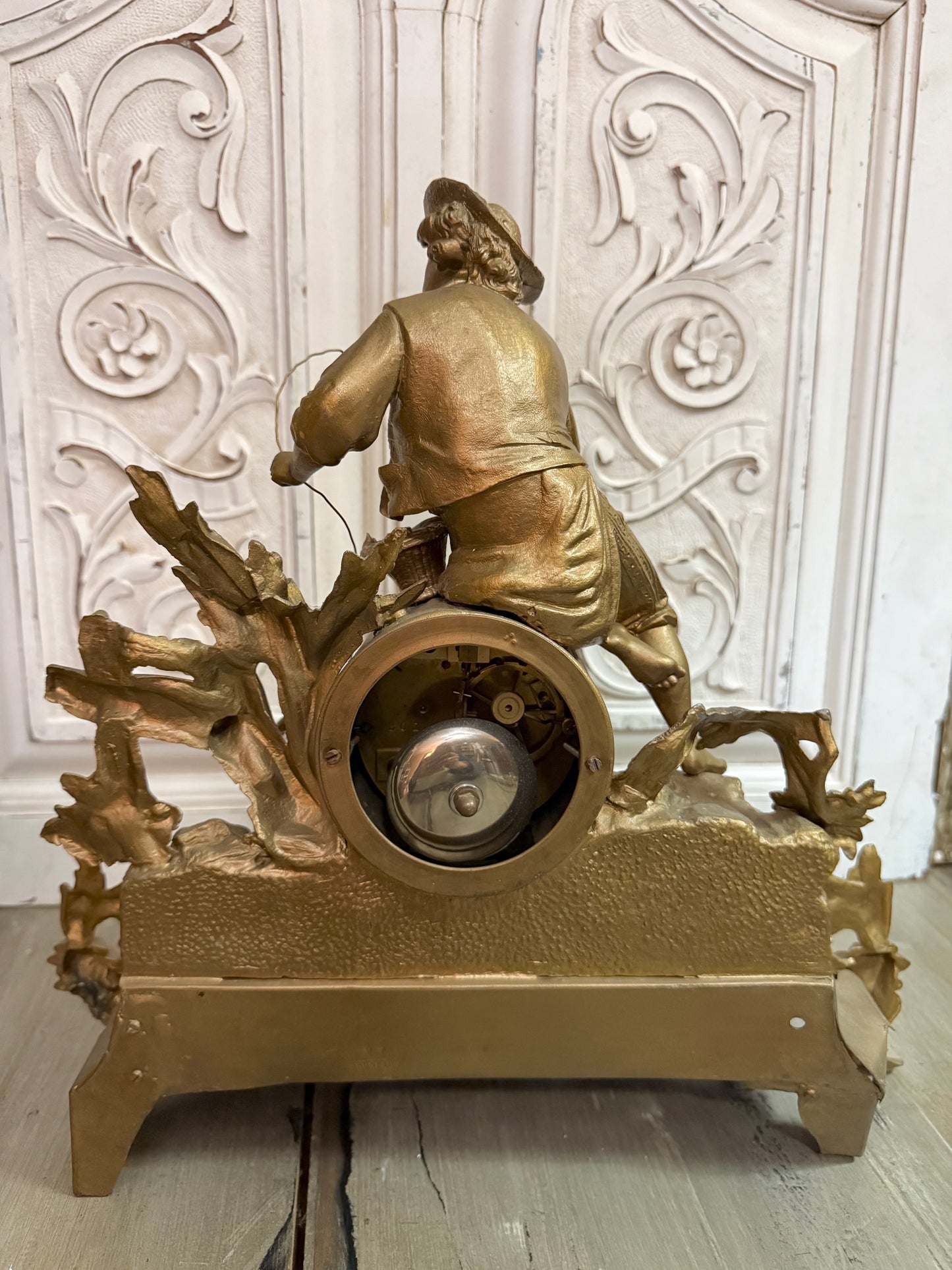 Antique Figural Mantle Clock