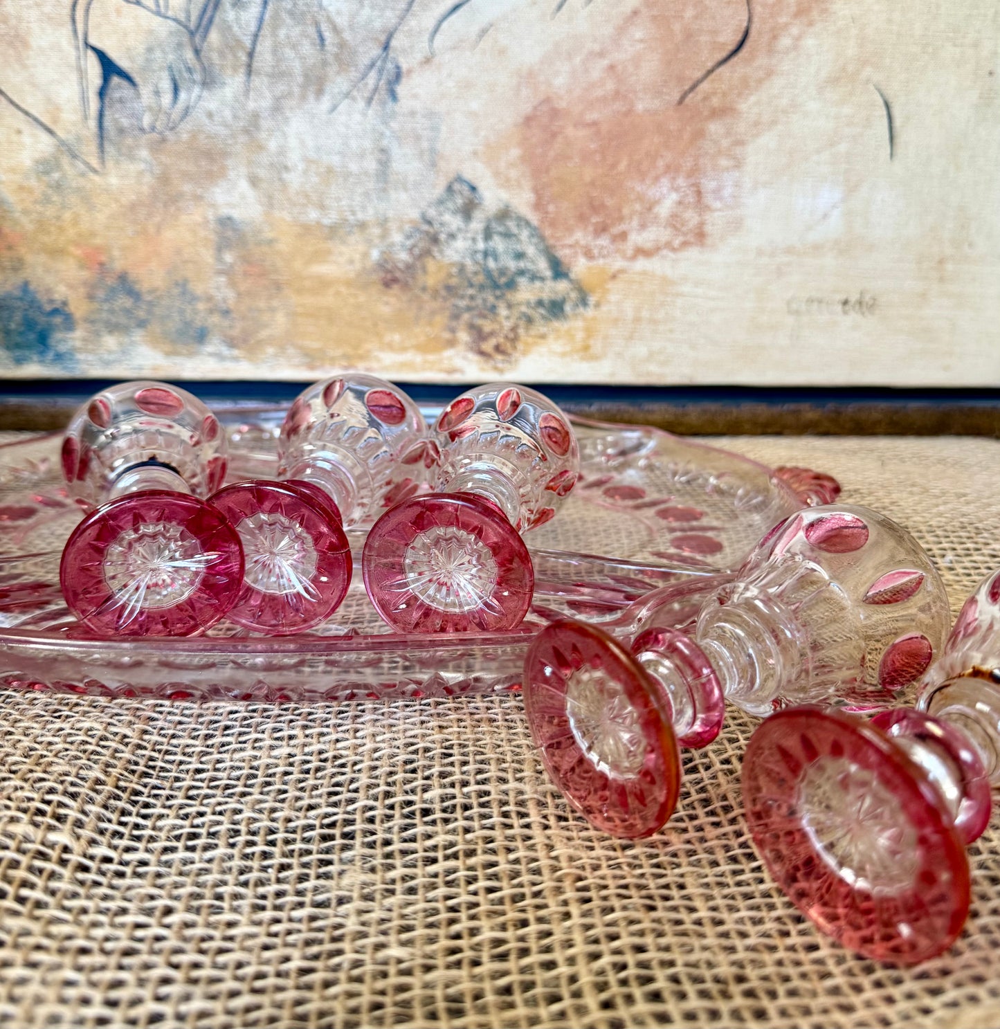 Indiana Colony Classique Ruby Red Flash Glass Set