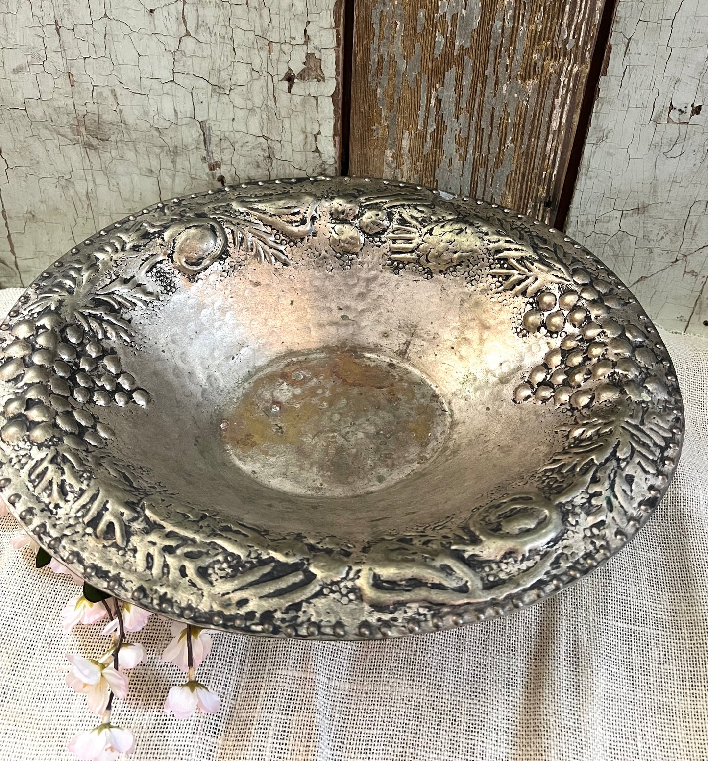 Large Silver Fruit Bowl