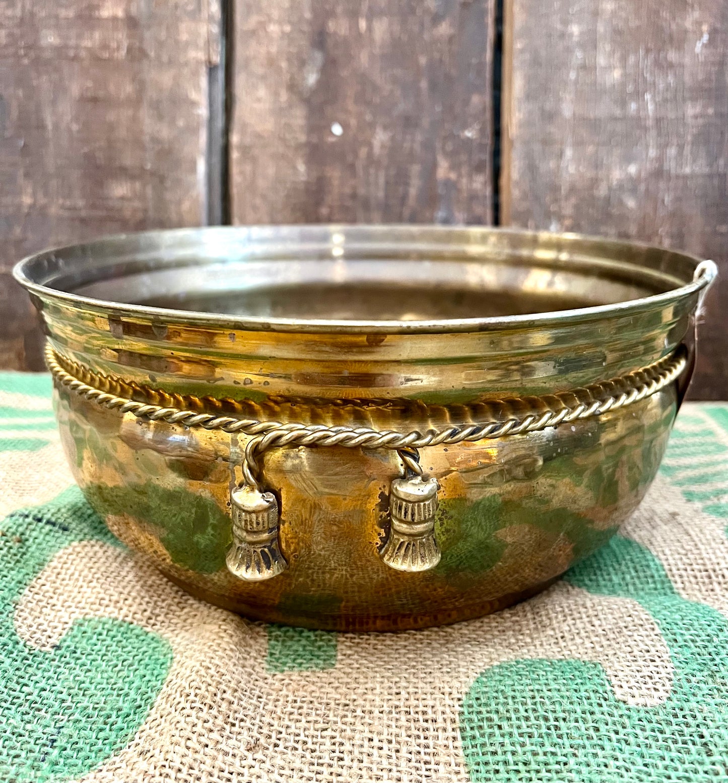 Brass Planter with Tassel