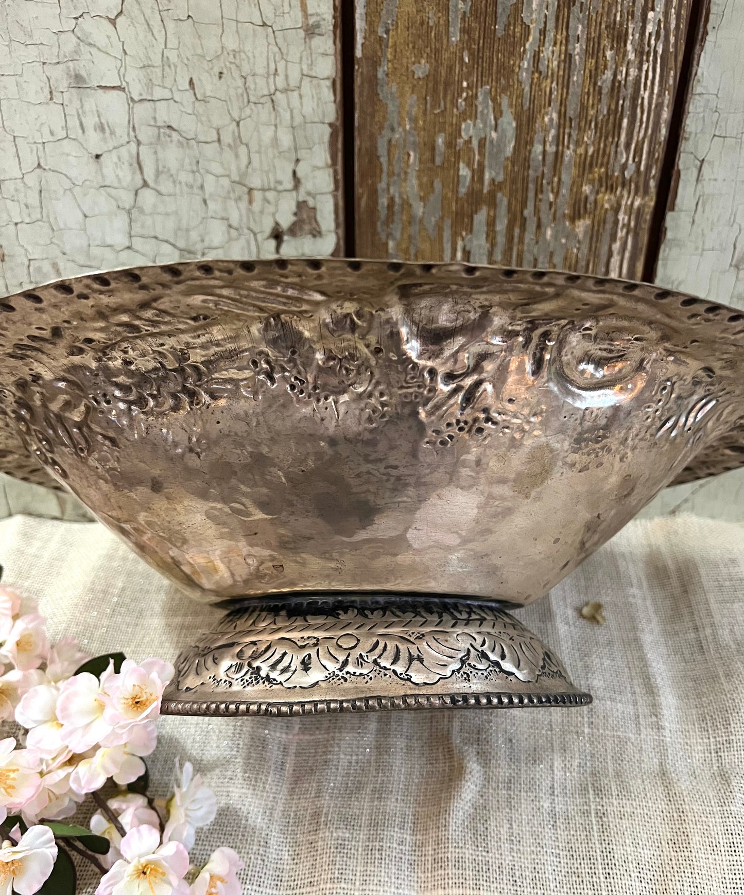 Large Silver Fruit Bowl