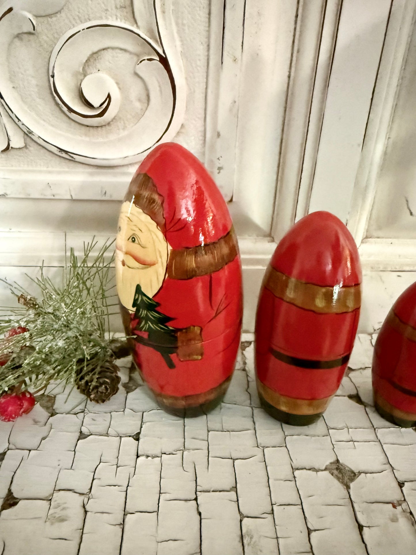 Vintage Santa Nesting Dolls