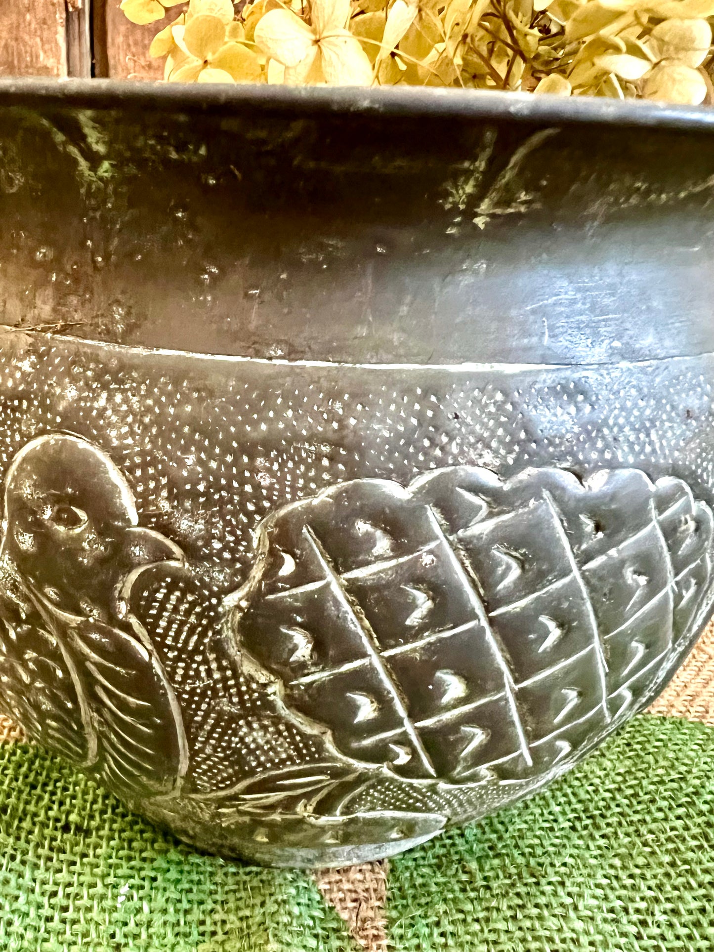 Metal Bird Planter