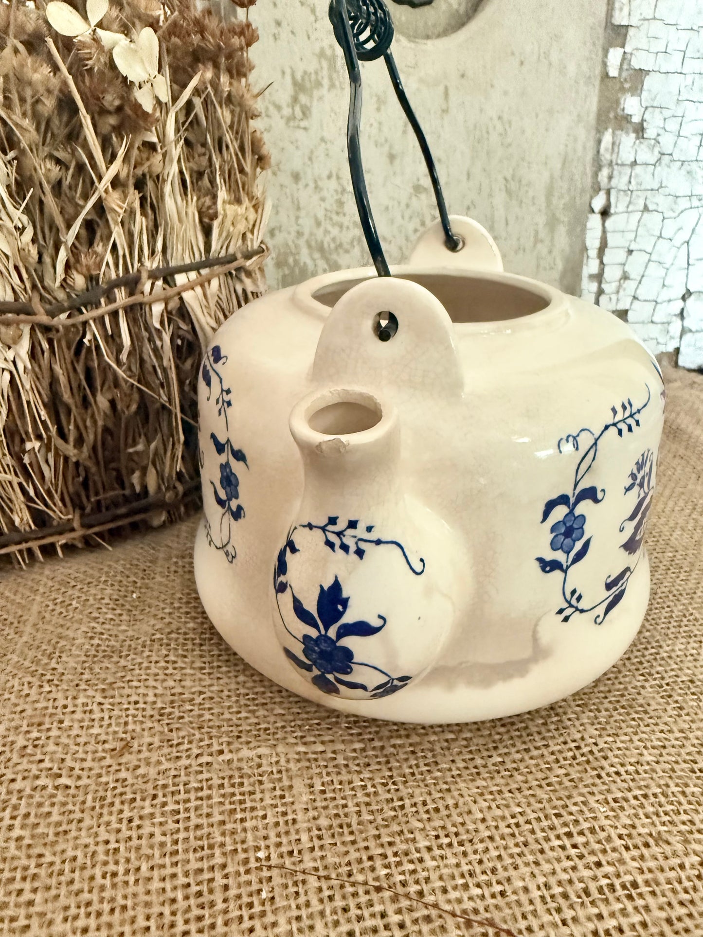 Vintage Blue Onion Kettle