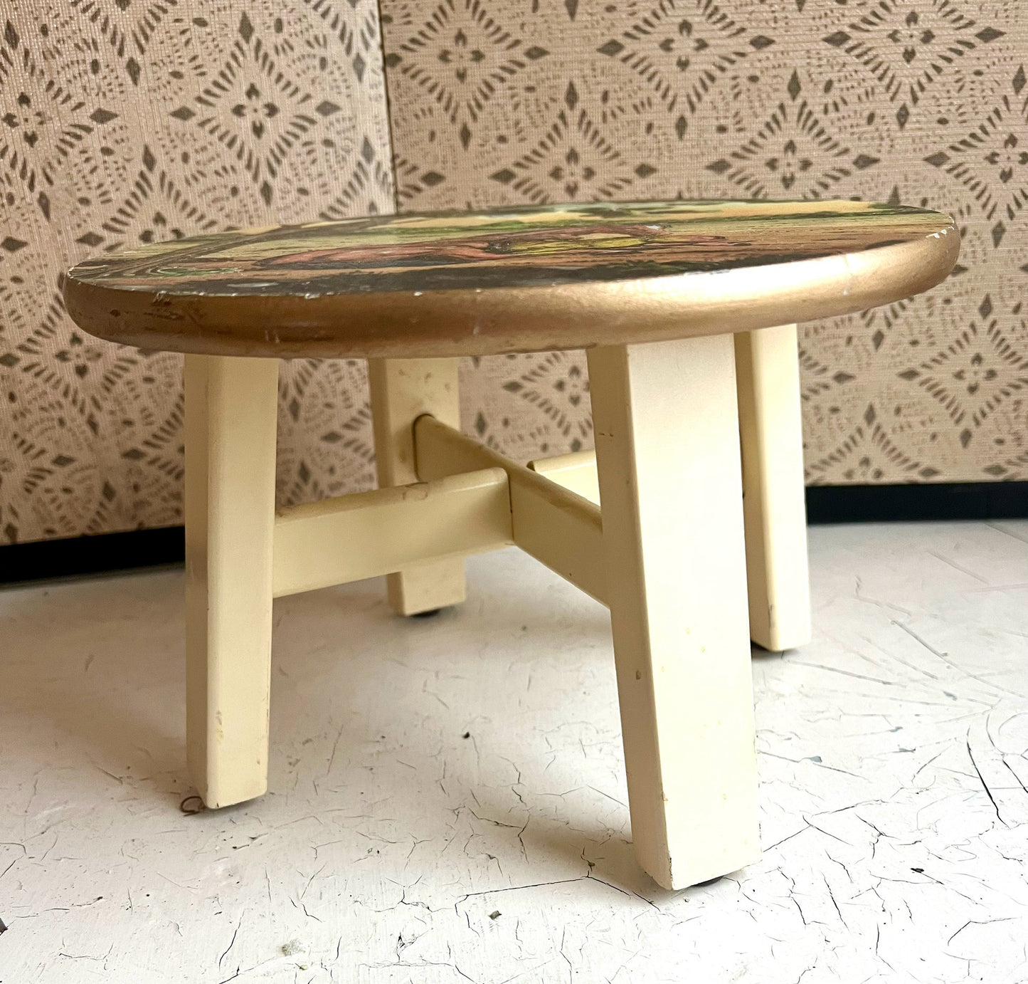 Painted Horse Stool