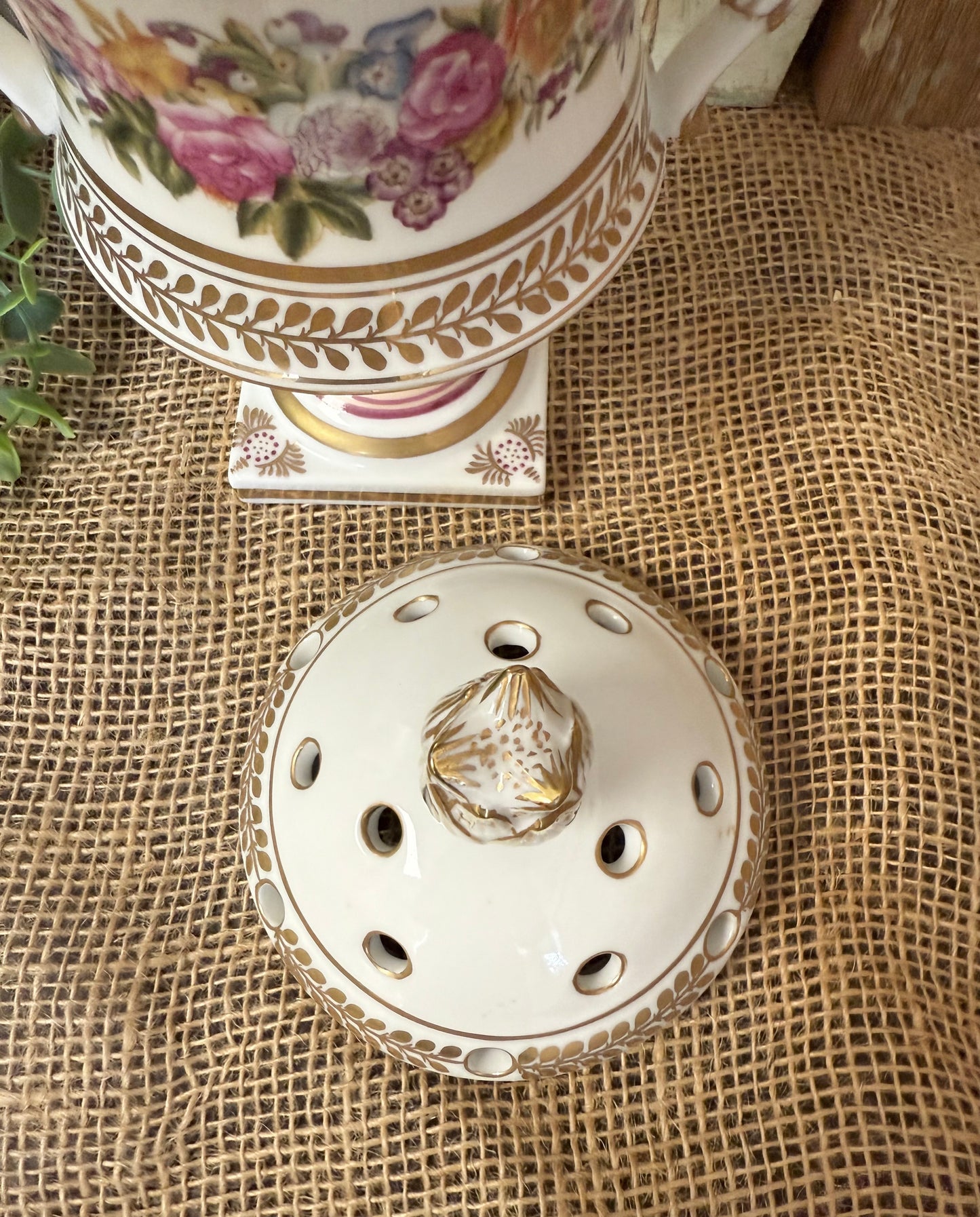 Porcelain Incense Lidded Urn