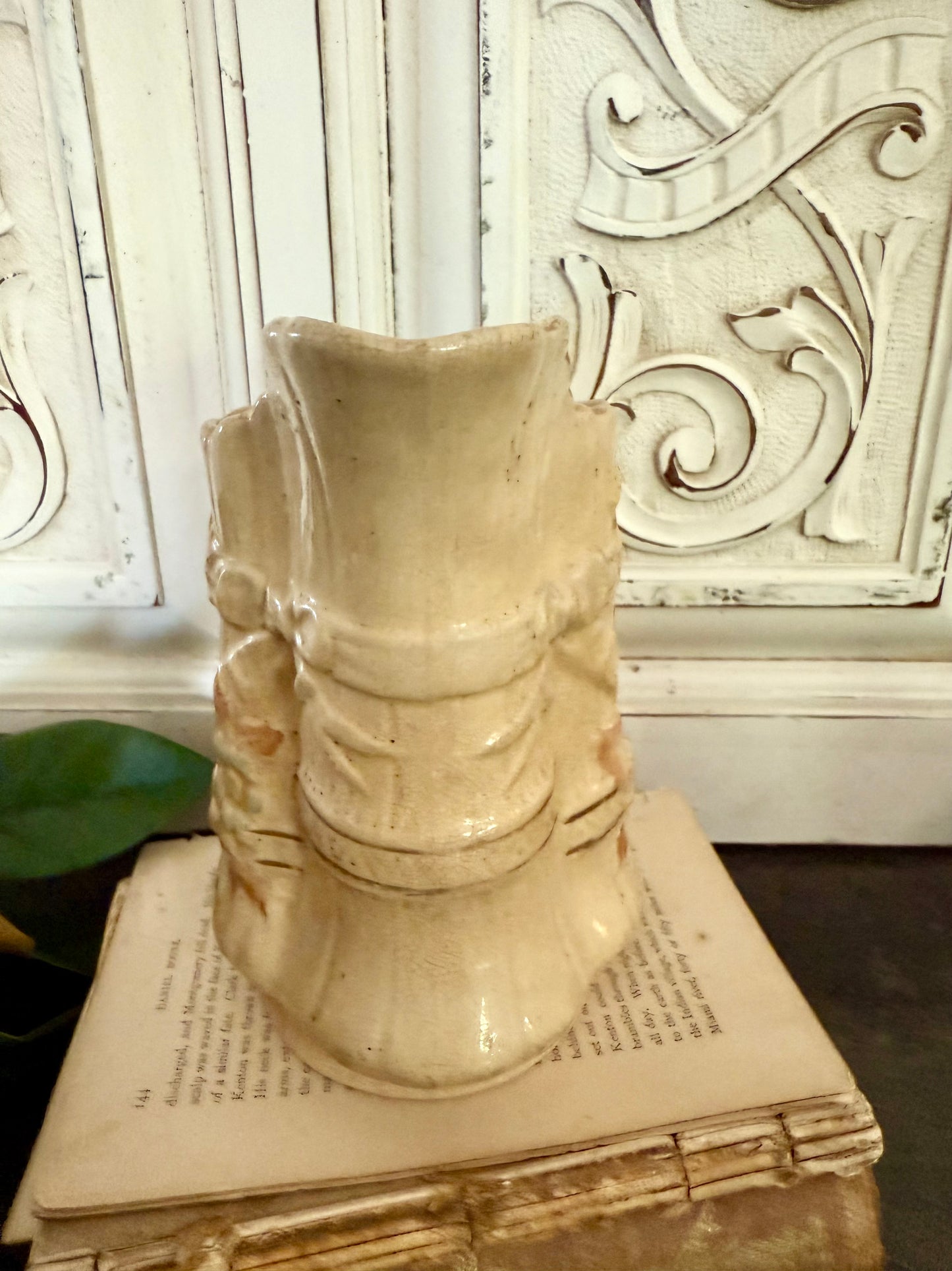 Floral Pitcher with Bow Detail