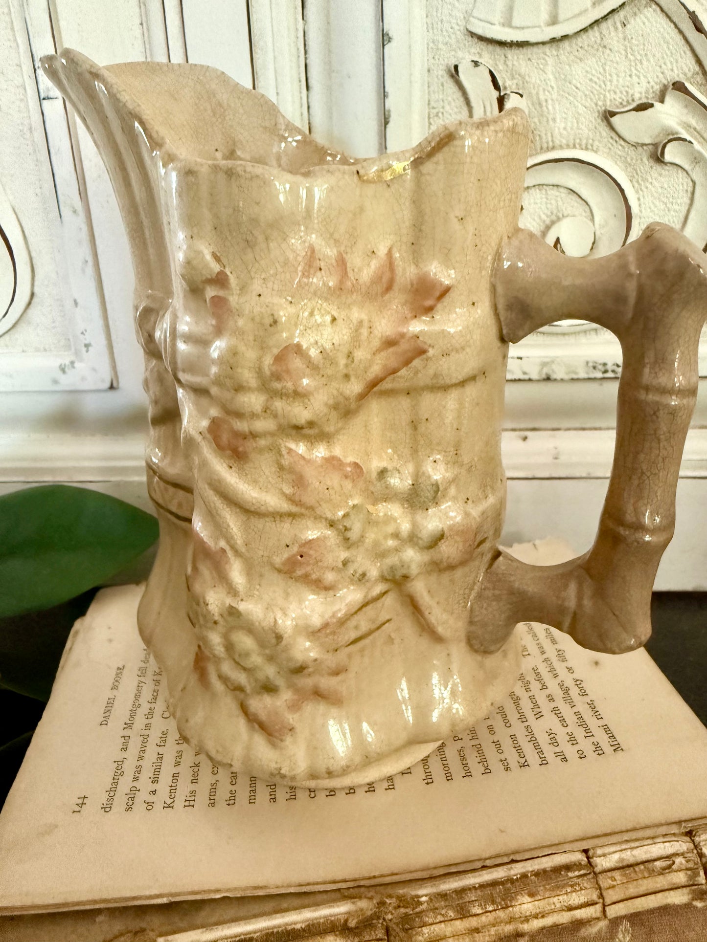 Floral Pitcher with Bow Detail