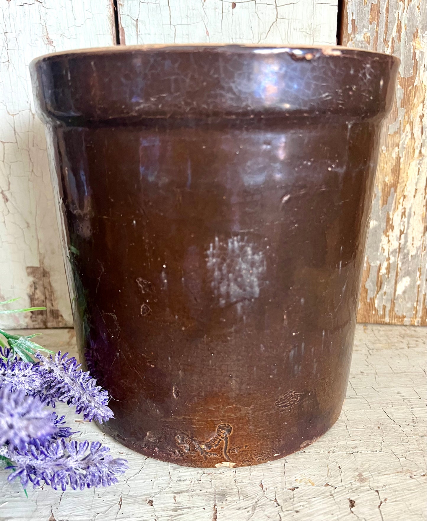 Brown Stoneware Crock