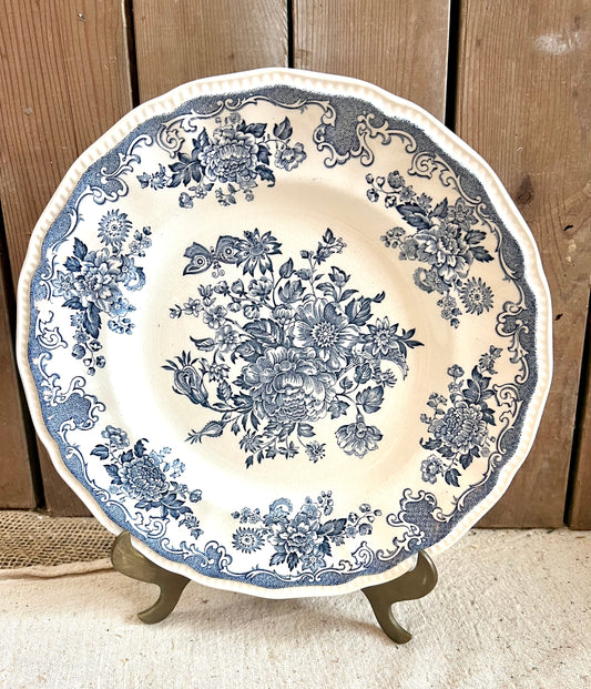 Kensington Ironstone Blue Transferware Dinner Plate