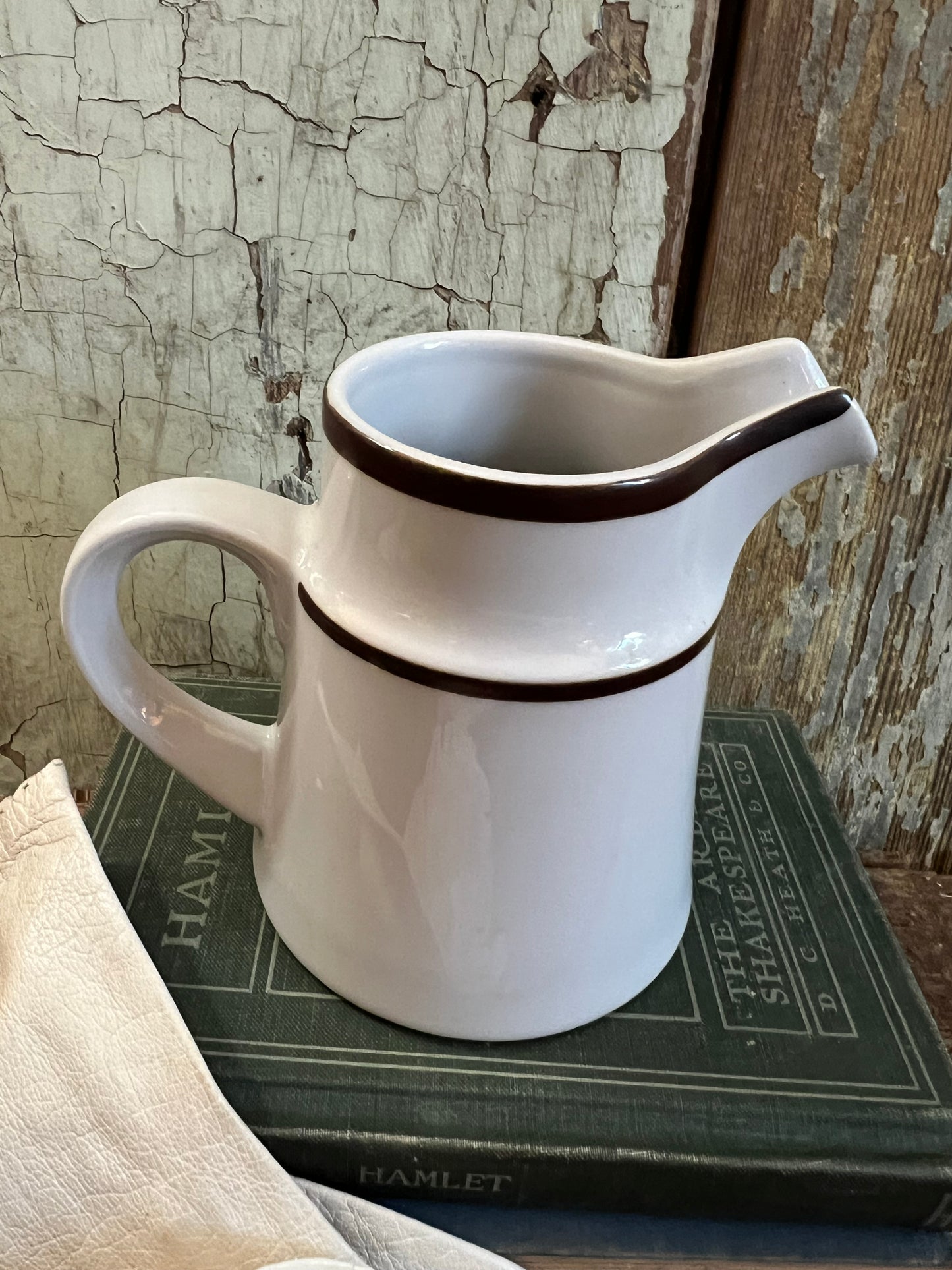 Noritake Brown Stripe Creamer