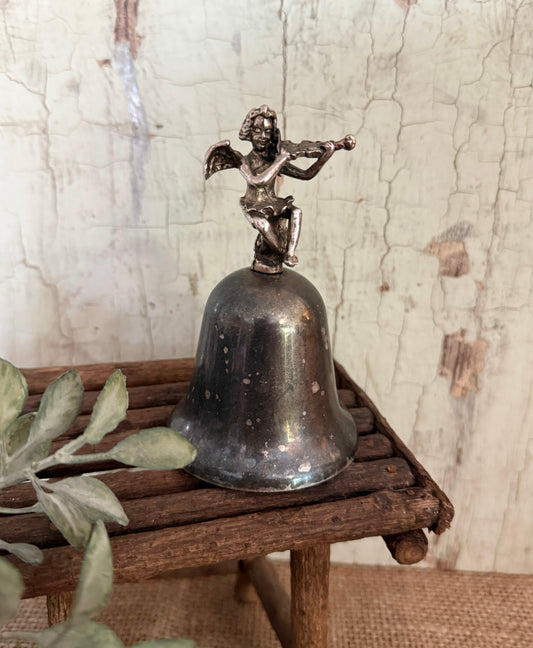 Silver Plate Musical Cherub Bell