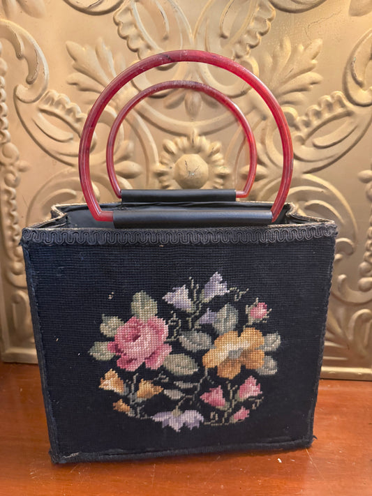 Vintage Needlepoint Purse