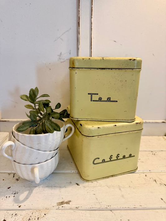 Vintage Art Deco Coffee & Tea Canisters