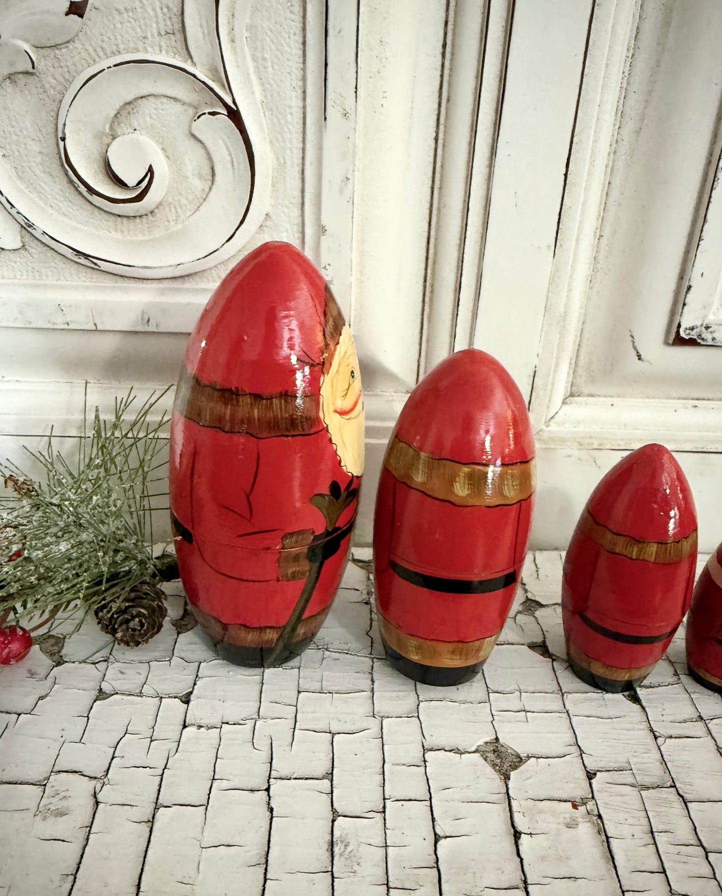 Vintage Santa Nesting Dolls