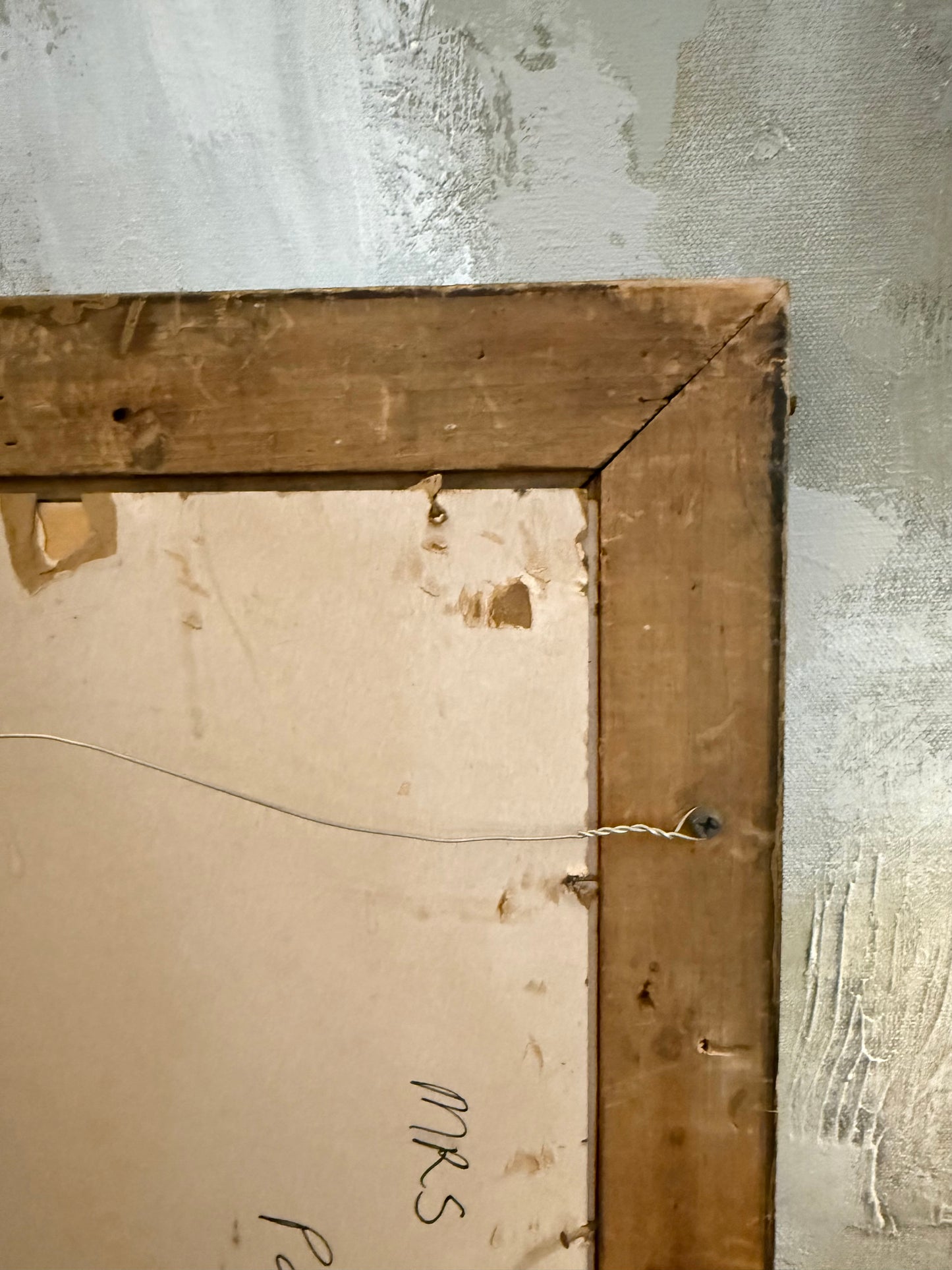 Yellow Rose Watercolor in Antique Wooden Frame