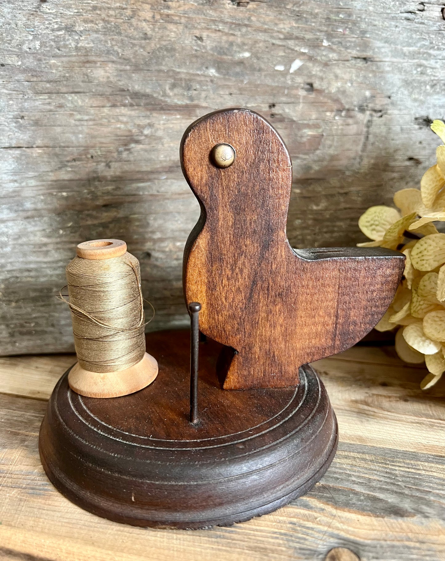 Wooden Duck Spool Holder