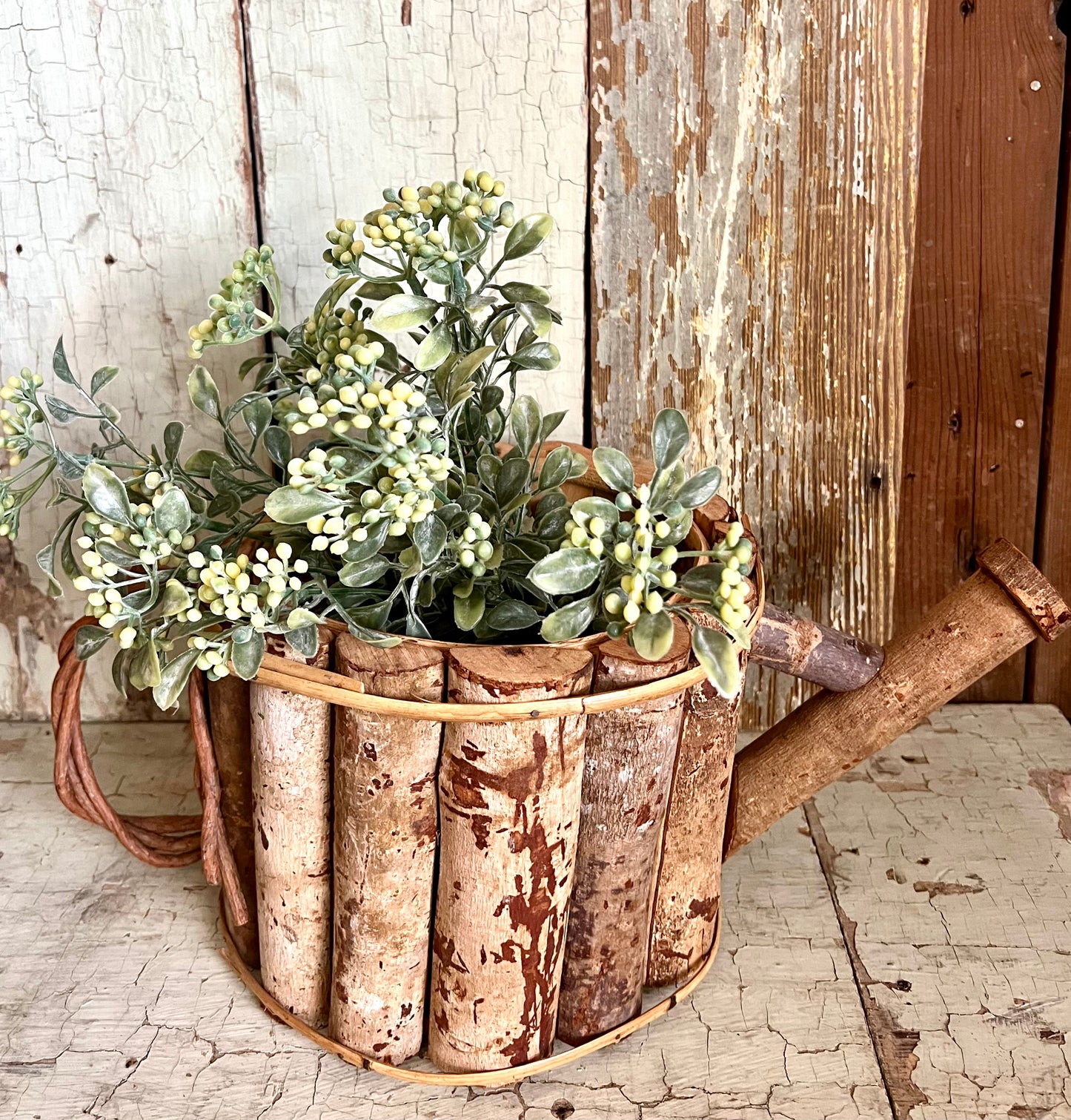 Birch Watering Can Planter