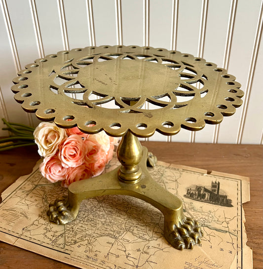 Antique Brass Cake Stand