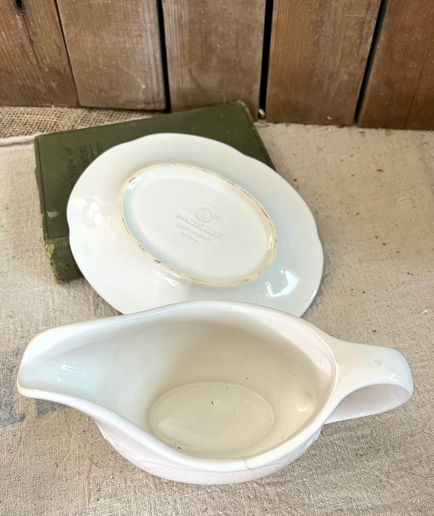 Pfaltzgraff Gravy Boat & Tray