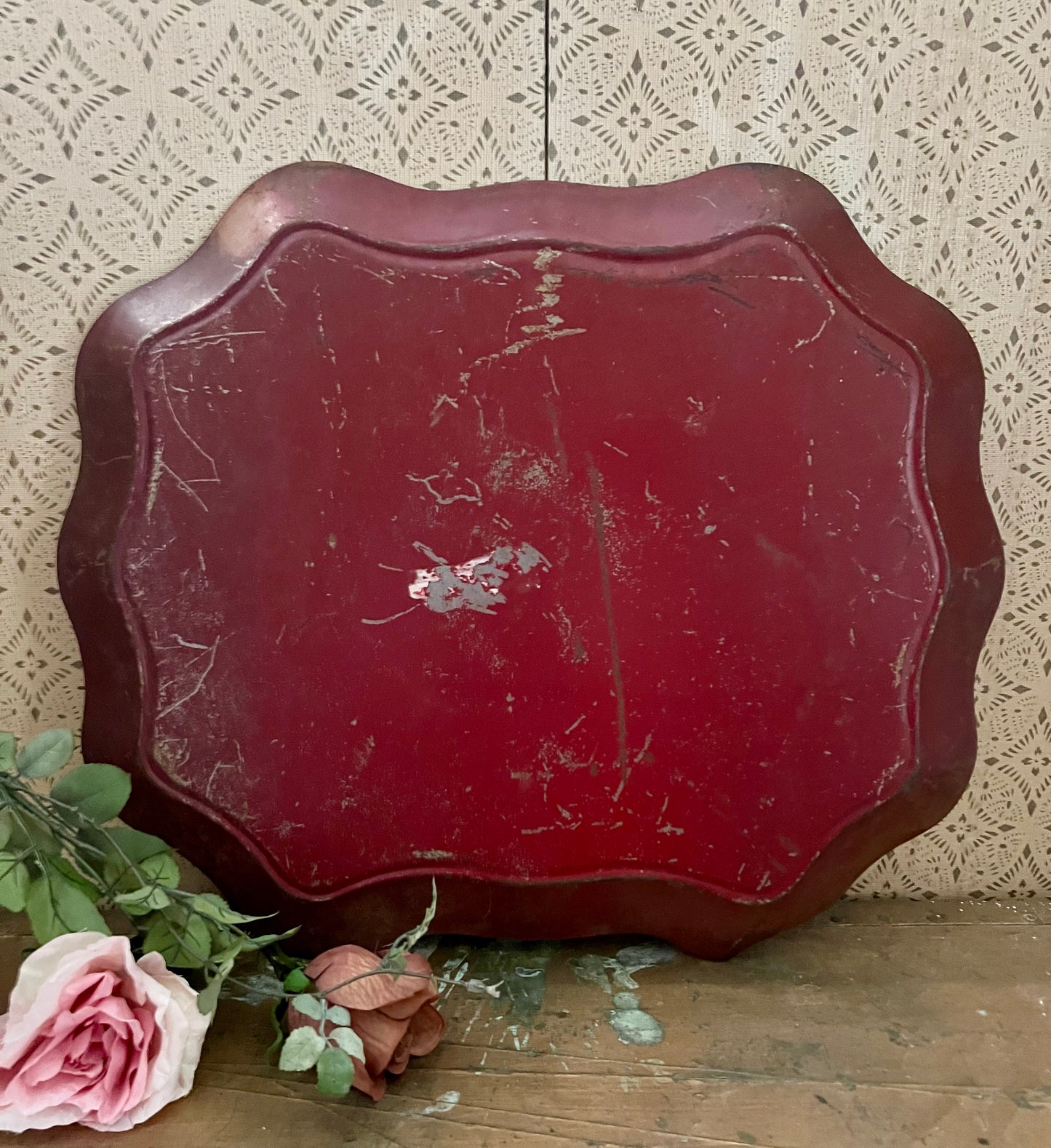 Rusty, Crusty Metal Floral Tray