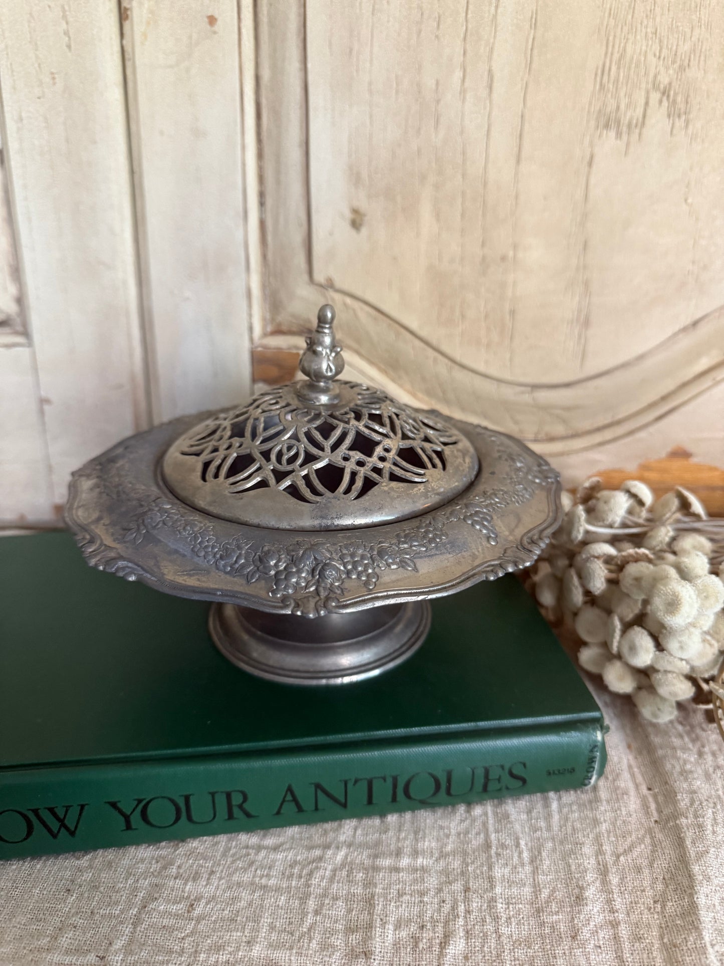 Silver Plate Ornate Candy Dish