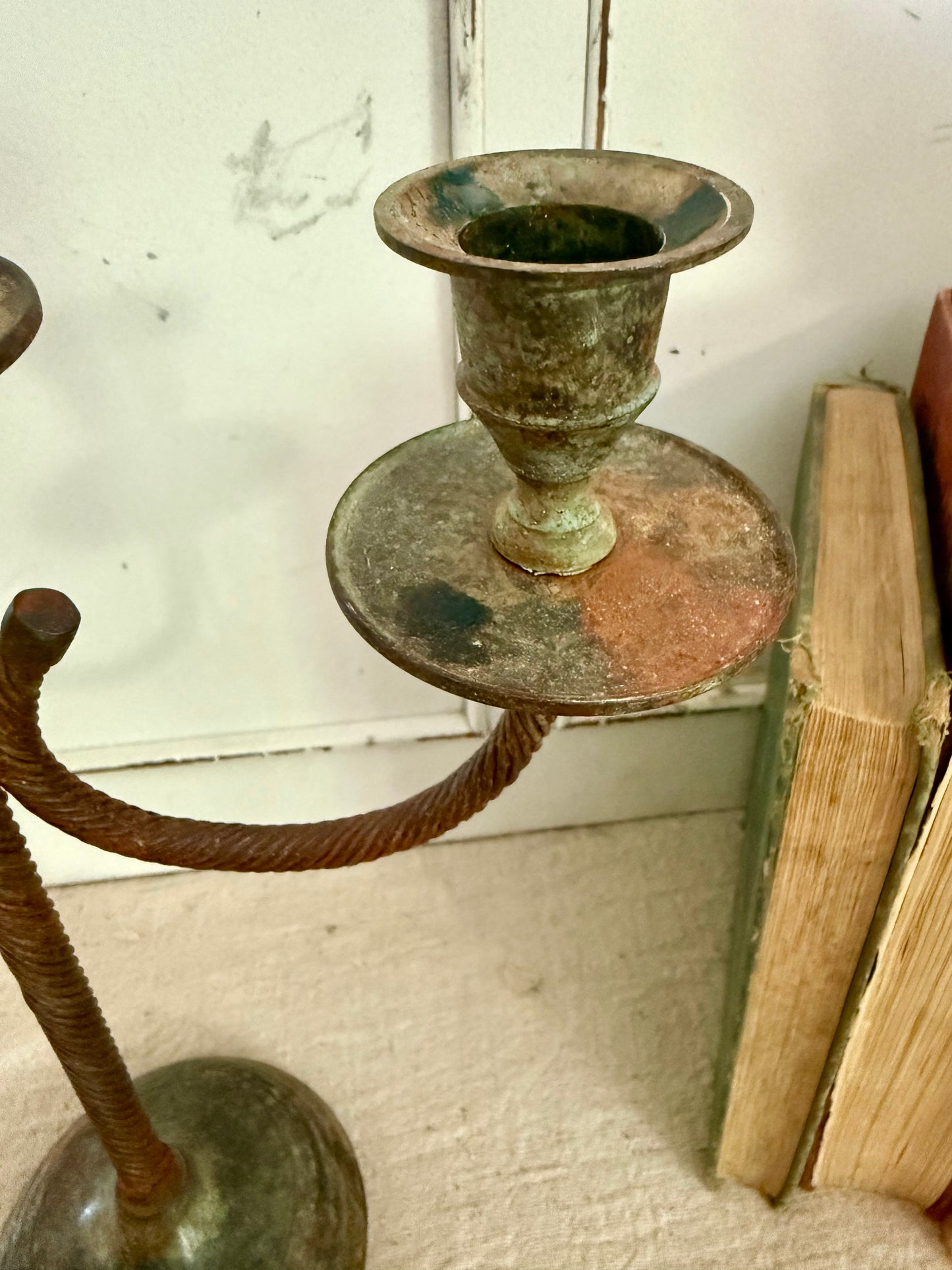 Rusty Metal Candelabra