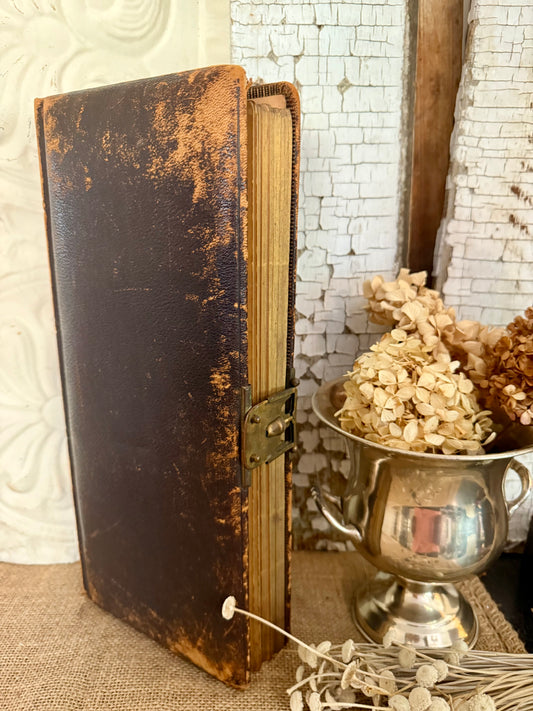 Antique Leather-Bound  Cabinet Card Photo Album